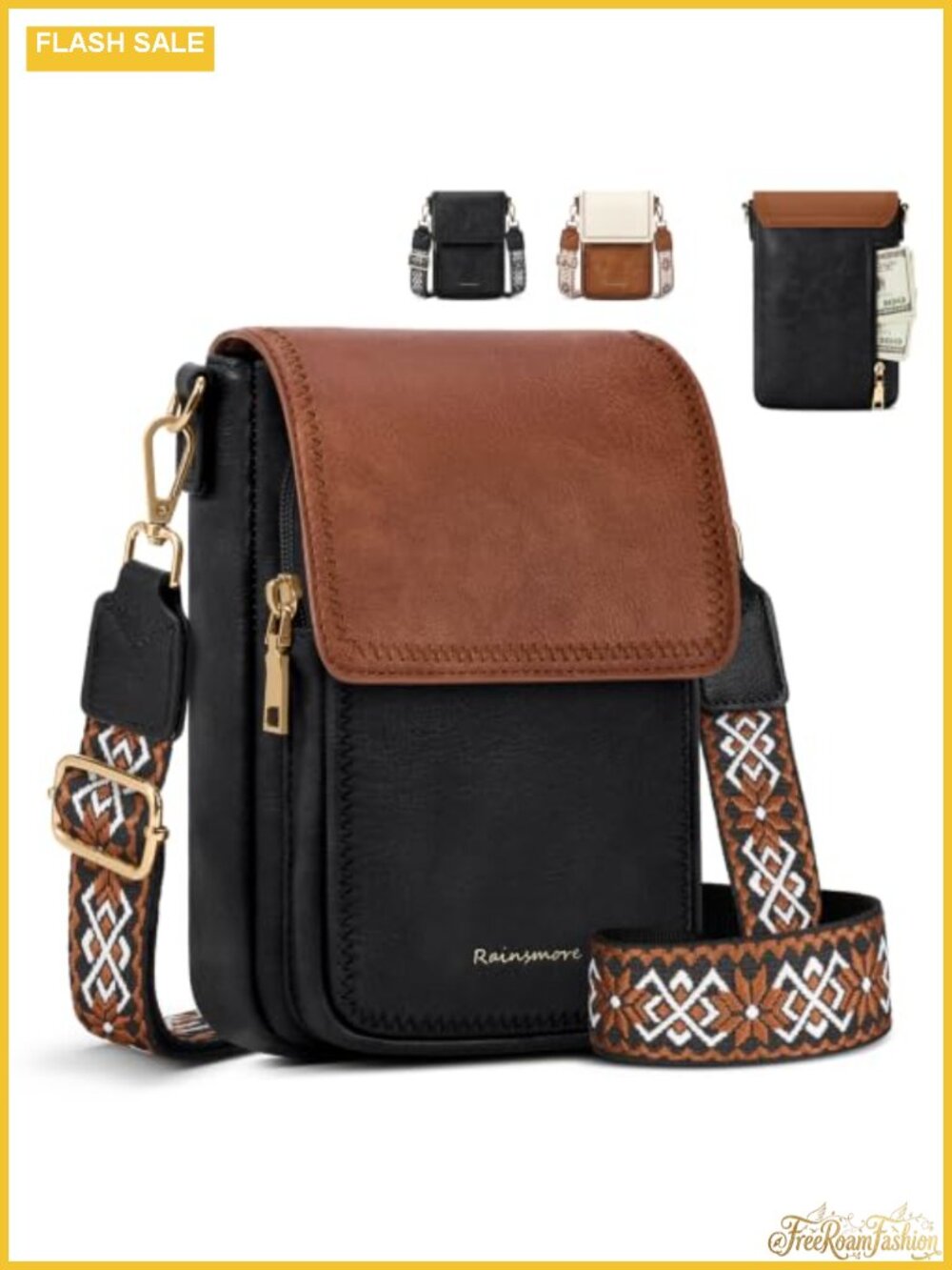 Small Crossbody Cell Phone Purse RFID Wallet Faux Leather